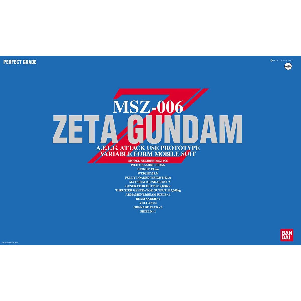 PG 1/60 MSZ-006 Zeta Gundam